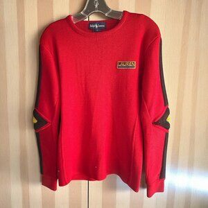 Ralph Lauren Red Crewneck Sweater Size L Polo Pony Logo